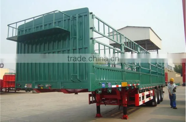 CIMC High Strength Steel 3 Axle Fence Semi Trailer For Tractor