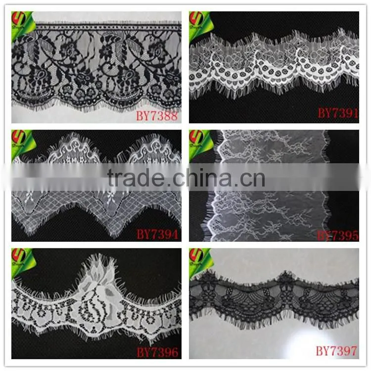 common flower eyelash lace for clothing accessories