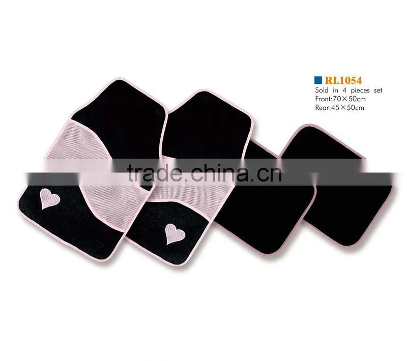 Carpet car floor mat,car mat with pvc, non slip universal car mats