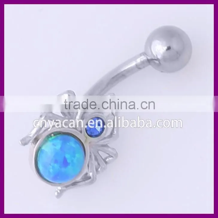 Piercing Jewelry Wholesale Opal Spider Shape Belly Button Jewelry