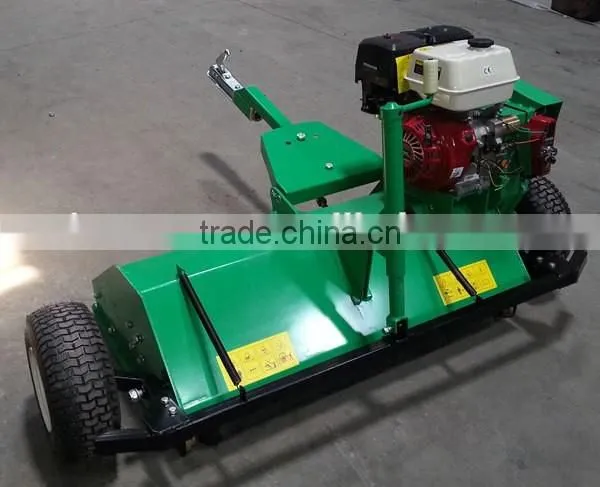 sansen pull towable behind type mower ATV Flail mower with 15hp loncin gasoline Engine