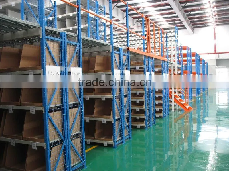 warehouse storage multi-level mezzanine shelving