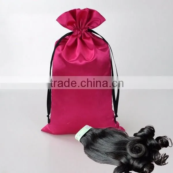 orange high quality drawstring satin bags wholesale