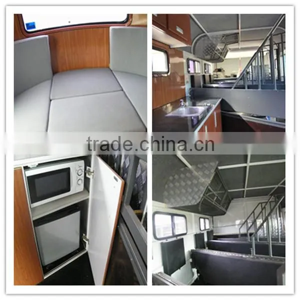 Deluxe horse floats with living quarters for sale