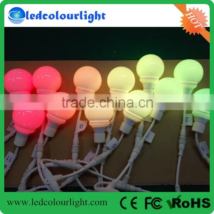 new design 80mm dmx rgb led festoon bulb light