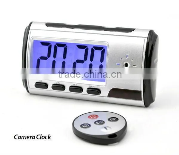 HD Video DVR Digital Alarm Clock Nanny Camera Recorder Motion Detector DV Black