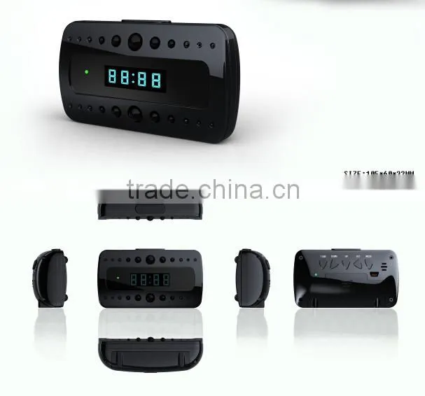 1080P Wifi IP Hidden Camera Clock With Night Vision Nanny WiFi Alarm Clock Hidden Camera