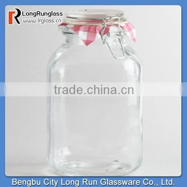 LongRun 17oz Round Glass Jars with Clamp Lids Funny Glass Holder Wholesale