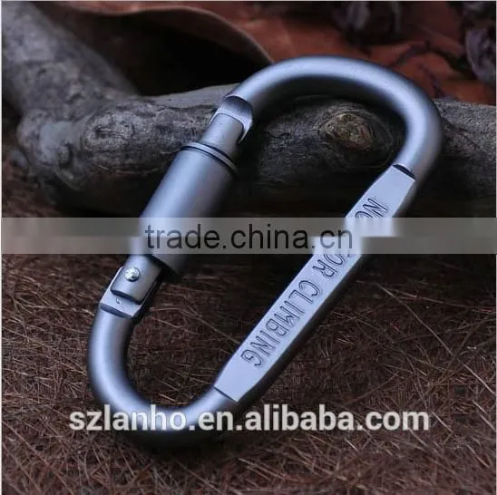 2015 Carabiner Screw Lock Bottle Hook Buckle Hanging Padlock Key Chain for Camping