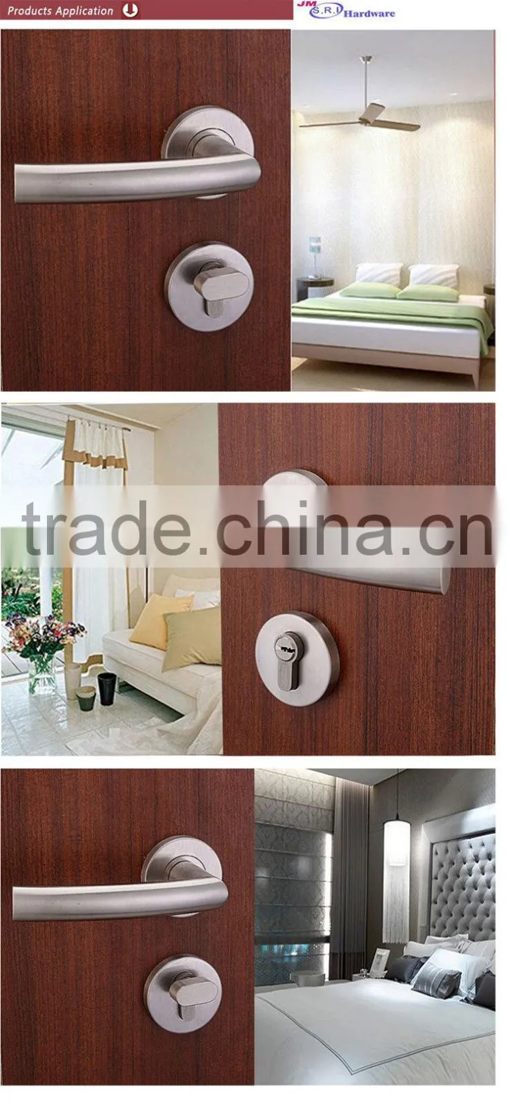 304 Stainless steel rustic style sliding glass door handle