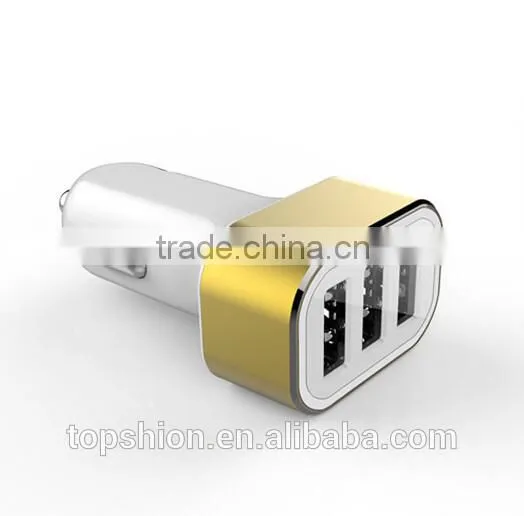 Alibaba express mobile phone & tablet car accessories 3 port usb car charger 5.2a car charger adapter