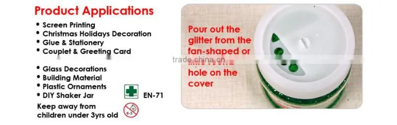Bottle packing Coloful Decoration Glitter Powder/color gitter powder
