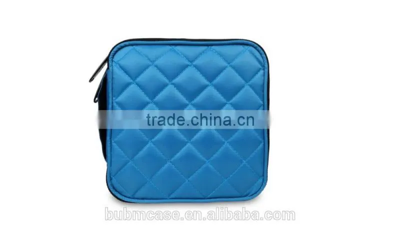 Fashion Azure 32 Capacity PVC Fabric DVD Case CD Holder personalized cd case multi disc dvd cases