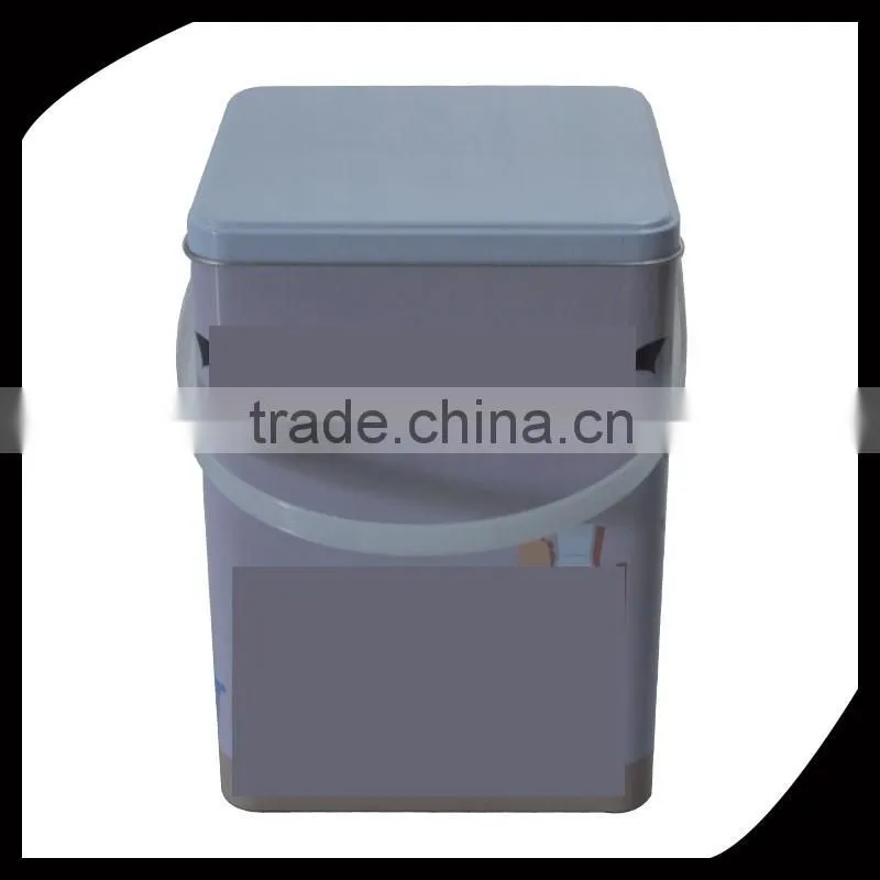 plastic handle custom washing powder storage tin box/Laundry machine shaped washing powder tin container metal storage box