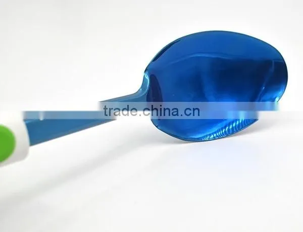 Non-stick TPR handle Latest popular titanize kitchen cooking spoon