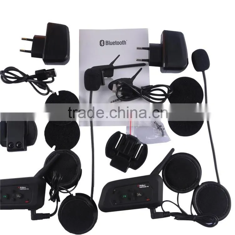 2016 New V4 shenzhen price walkie talkie wireless earpiece ejeas for Motorcycle and Bicycle Helmet with FM