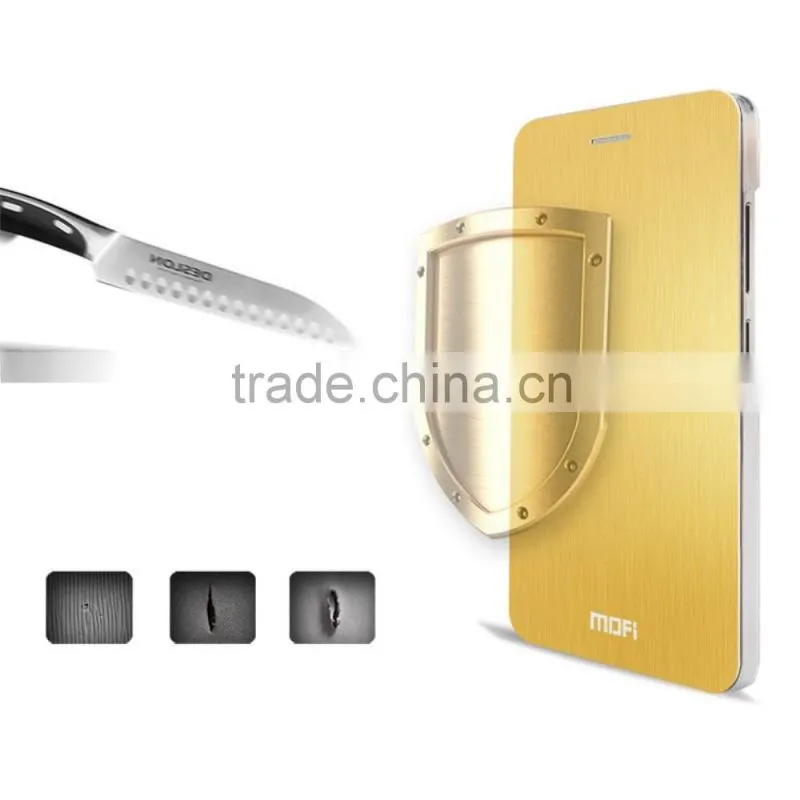 Brushed Aluminum Skin Folio Leather Case Cover for Xiaomi 4 MI4, for Xiaomi 4 case, New case for Xiaomi MI 4