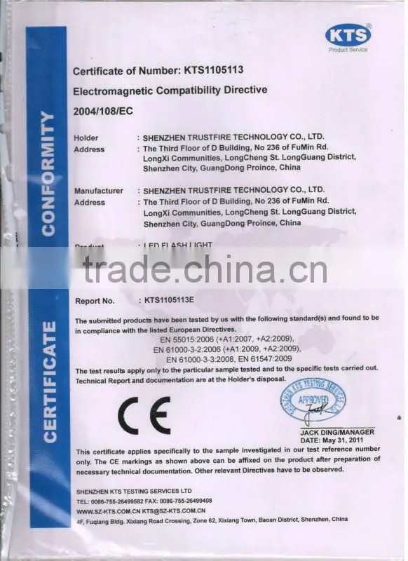 TrustFire P7-F15 900LM SSC cree led hunting lights original factory from China