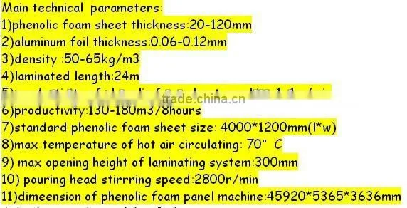 Phenolic Foam Sheet Making Machine