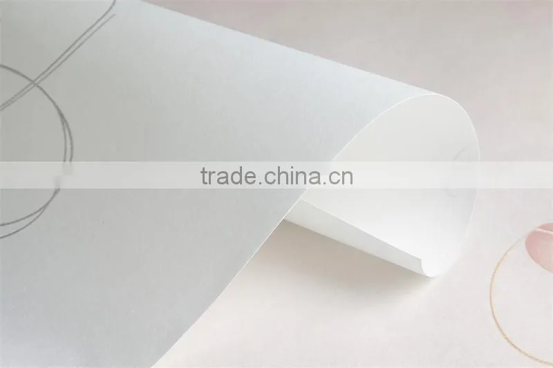 New Design Non-woven modern wallpaper pink color