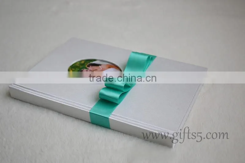 2016 new design recycable custom wedding guest book