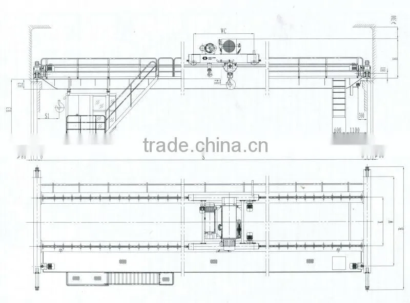 LH 20/5T double girder overhead crane(EOT crane)