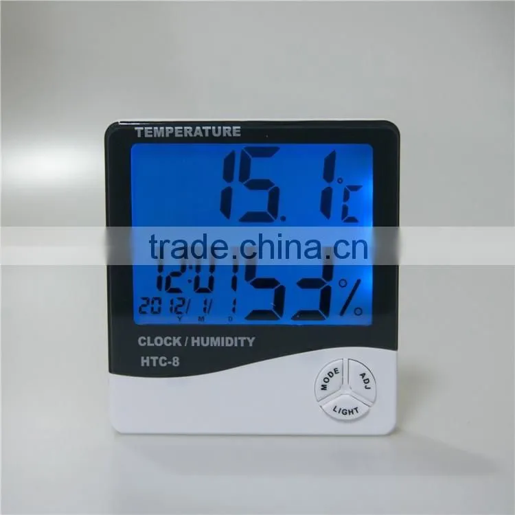 3 in 1 Digital LCD Screen backlight Thermometer Humidity meter