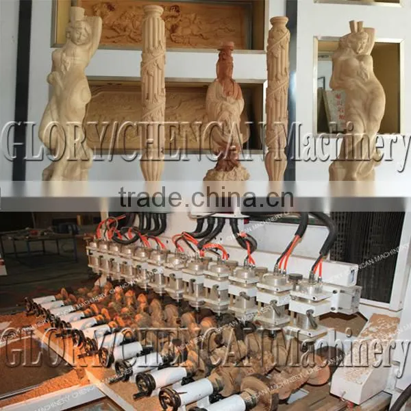 CHENCAN CNC 12 Heads Wood Cylinder Engraving Router Machine