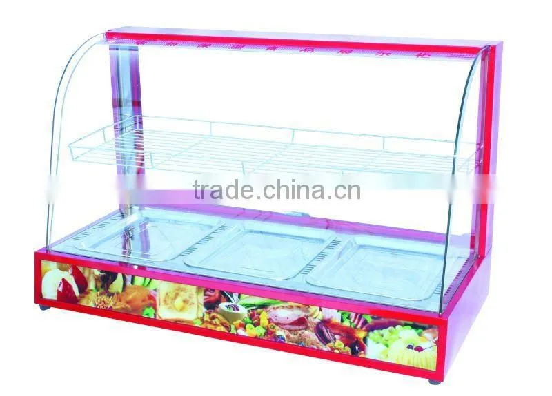 fashionable hot sale food warmer showcase