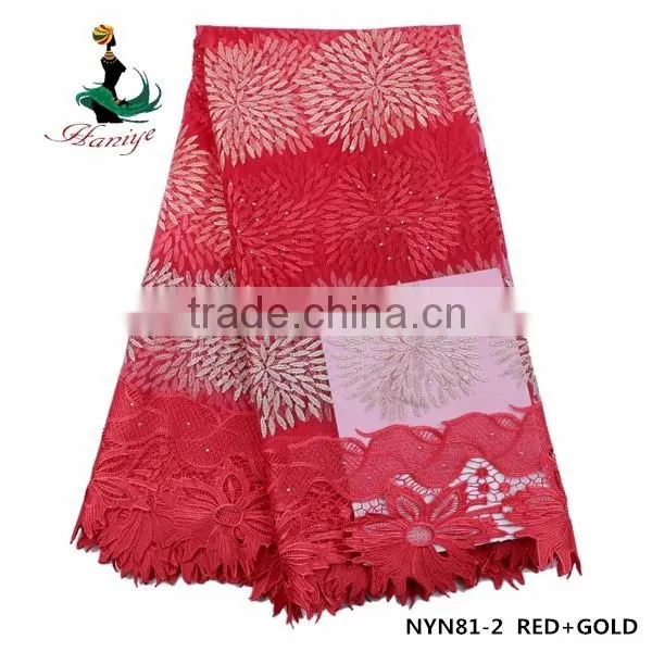 2016 Haniye wholesale Bridal tulle Lace Fabric nigeria french net lace fot party /NYN82