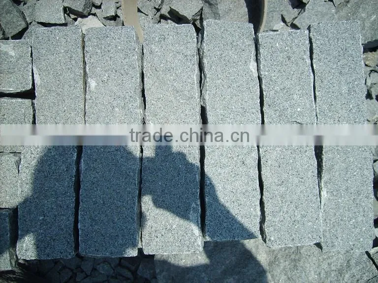 G654 dark grey cube stone