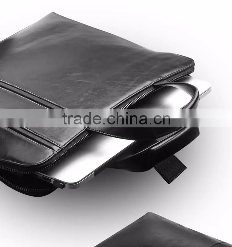 QIALINO designer genuine leather business bag men's genuine leather laptop bag for macbook air/pro 12 13