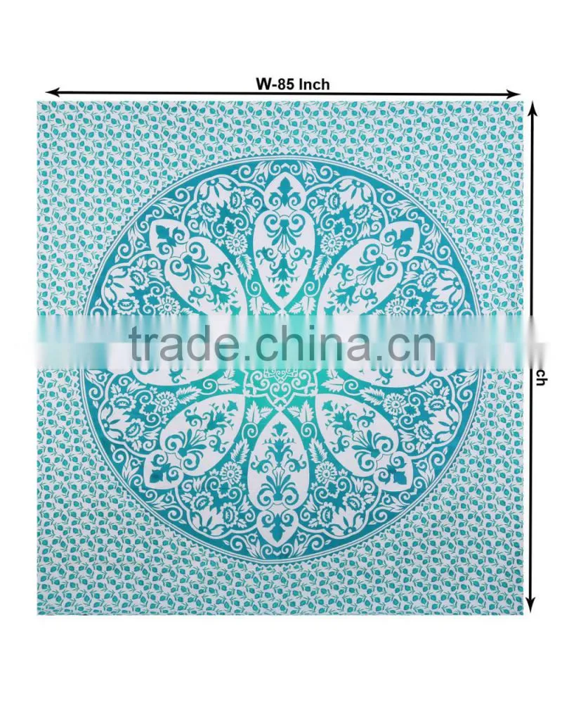 Mandala Tapestry Screen Printed Home Textile Wall Hanging Tapestry Manufacturer In India