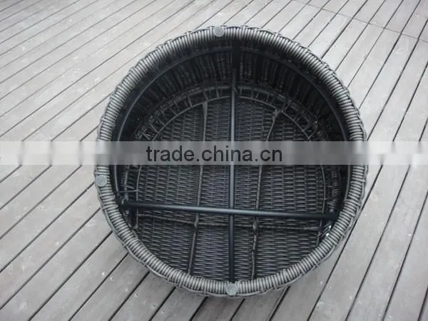 Outdoor 3Pcs Rattan Sofa Set Stacking Wicker Furniture