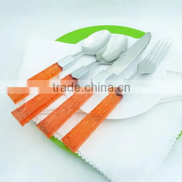 cutlery with plastic handle