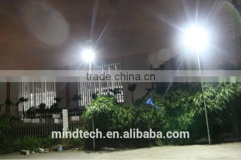 shenzhen mindtech automatic time-controlled solar street light pole IP65 certificated CE&RoHS MRD 807