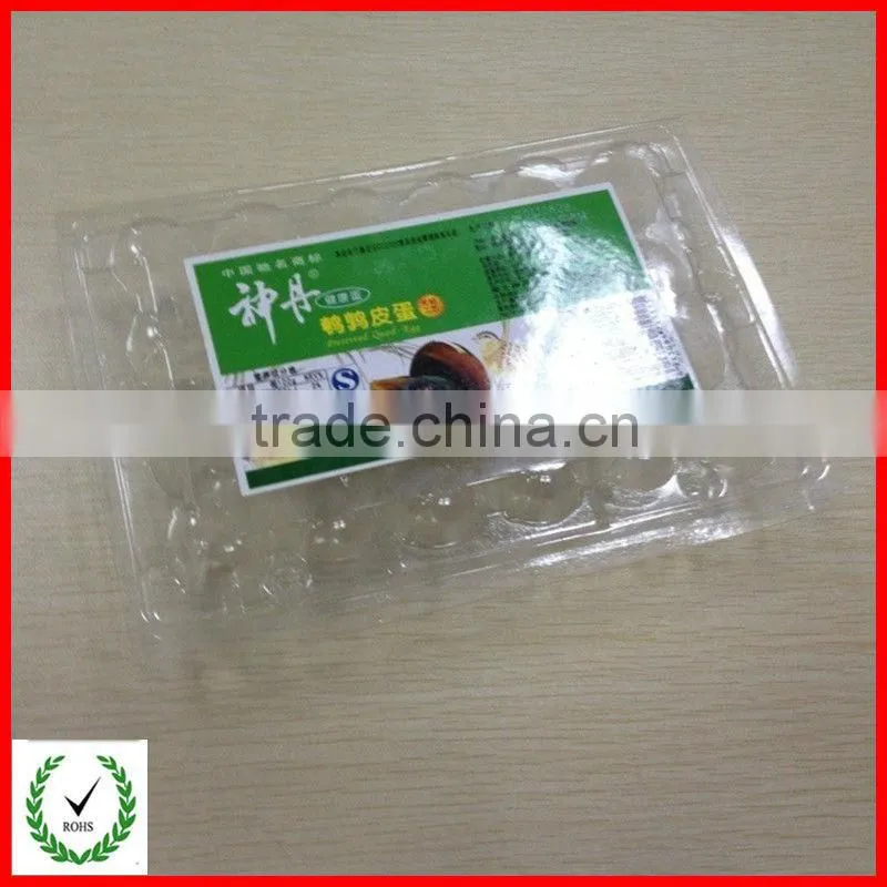 clear plastic pvc quail egg container with 12 holes