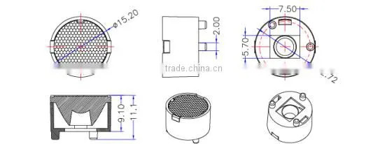 lens 15/30/45/60/90 degree for wall washer light match cree Imitation lumens LED