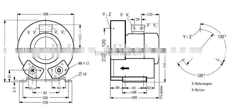 4RB,industrial hot blower,electric turbine,sopladores