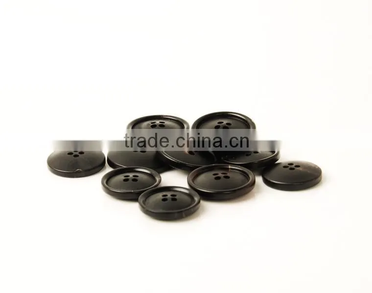 Beautiful Natural Real Horn Buttons Round 4-Hole Buttons for Suits