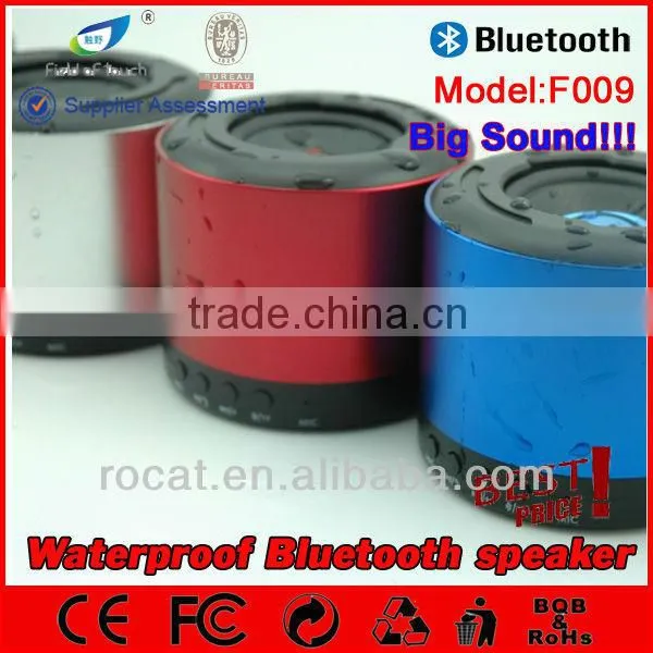 Model F009 Super bass Metal Mini Speaker Bluetooth with Strong Vibration TF Card FM Radio