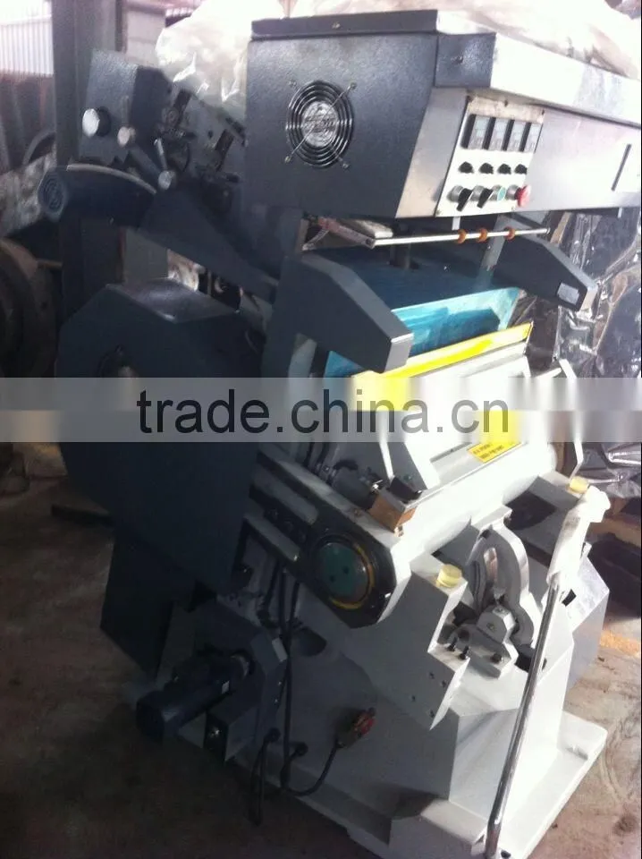 ML920 creasing machine and die cutting machine with hot stamp for paper cup fans