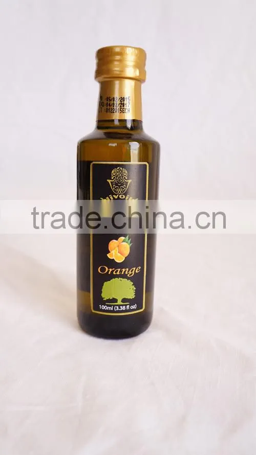 Orange Infused Olive Oil. Premium Quality Olive Oil with ISO9001 Certification. Glass Bottle 250 ml.