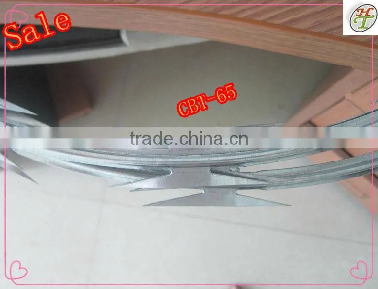 single coil razor barbed wire CBT60 core wire diameter