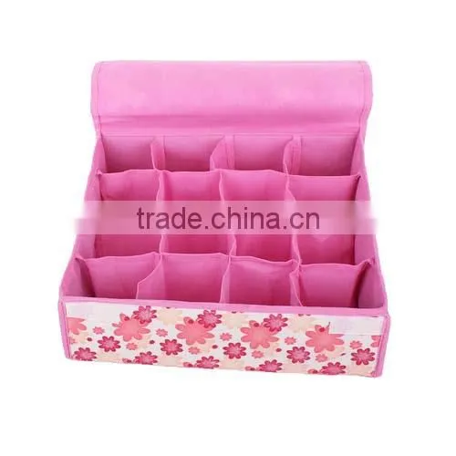 Flap Ideal Underwear Storage Organizer Box with 16 Spaces (BLWS1030)