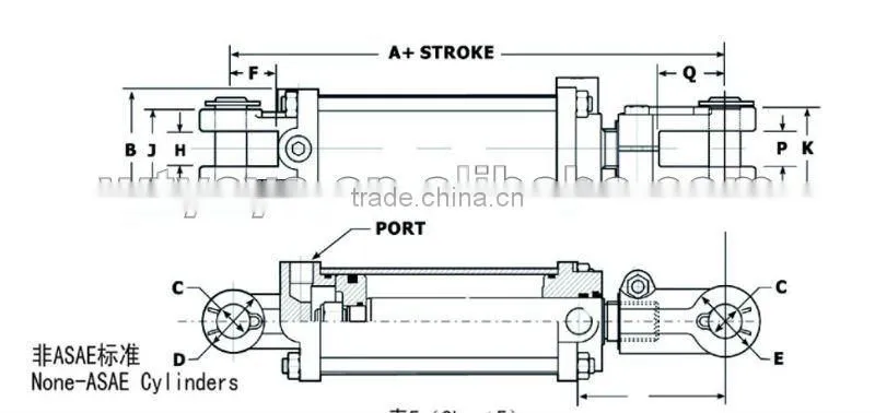 hydraulic parts high quality--farm use small tie rod double acting hydraulic cylinder