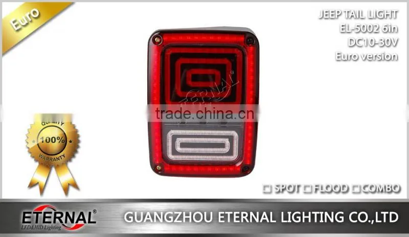 Jeep Wrangler Rubicon LED tail light run turn reverse brake light JK 07-15 LED rear lamp