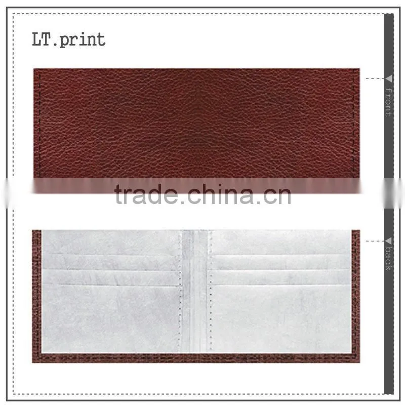 Custom design billfold wallet and tyvek wallet printed wallet