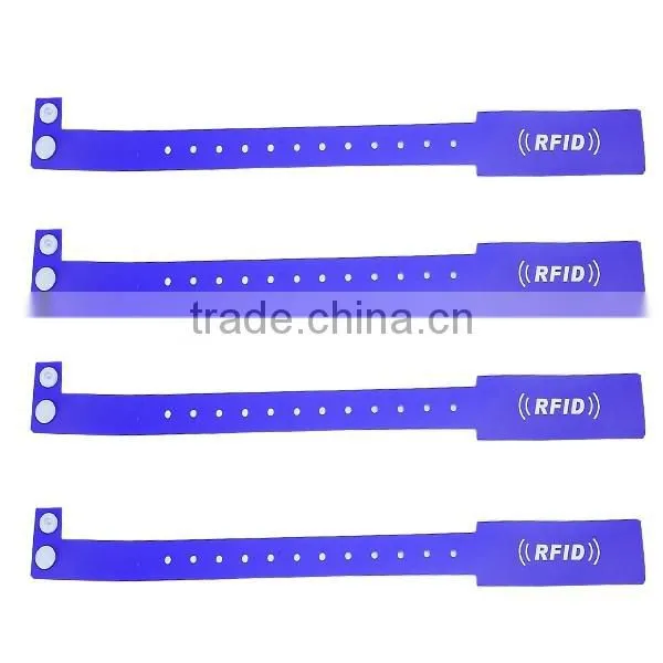 Supply Disposable One Off RFID Paper Wristband Bracelet With NFC Chip For Festival Activities