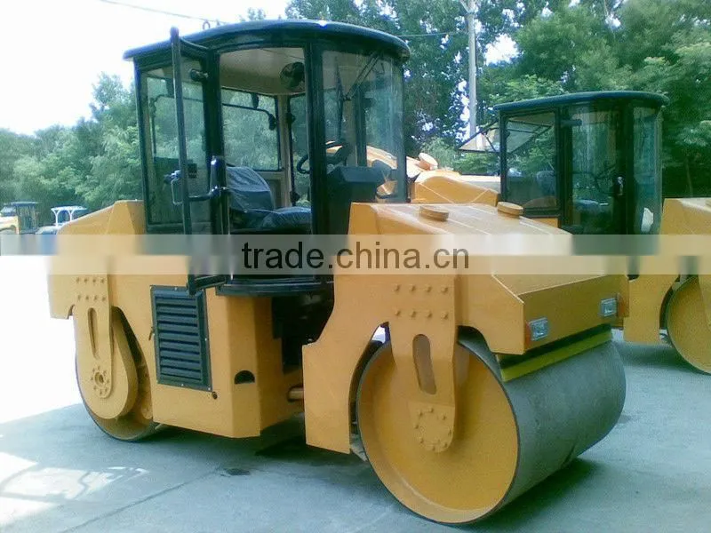 Hot double drum vibratory and oscilating road roller,6 ton road roller